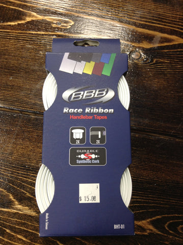 BBB White Race Ribbon Bar Tape BHT-01
